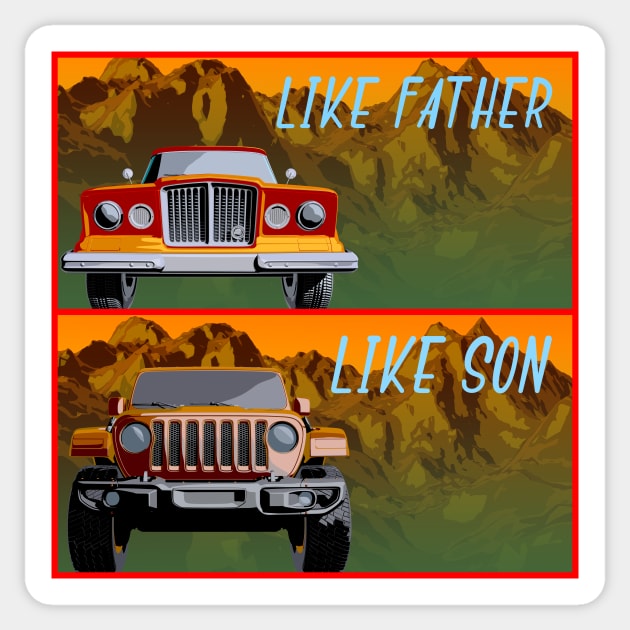 Like Father, Like Son Sticker by FurryBallBunny